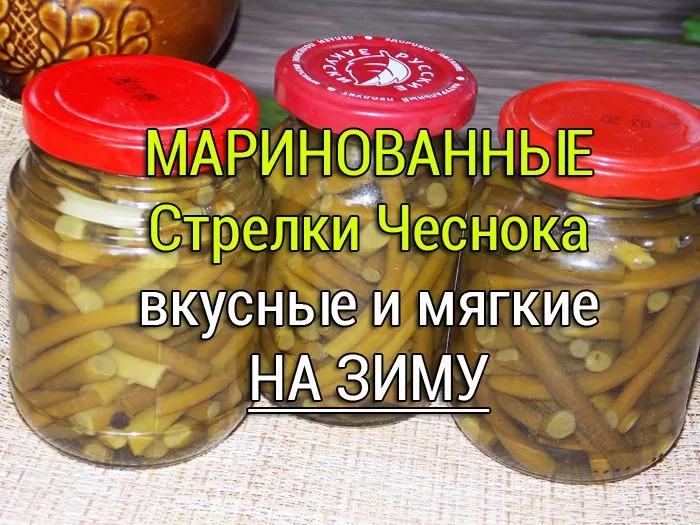 Маринованные стрелки чеснока на зиму