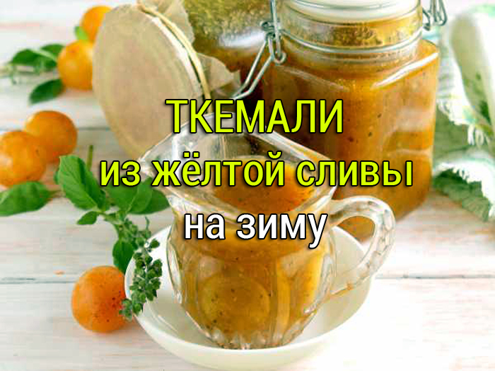 Ткемали из желтой сливы на зиму рецепт