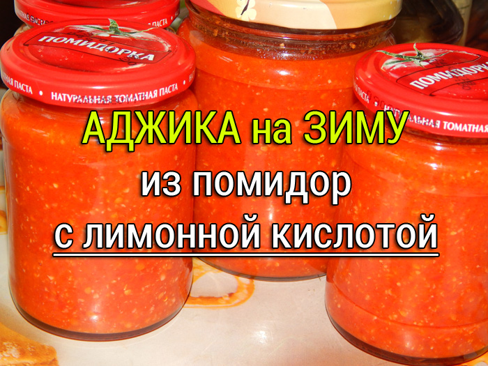 аджика с лимонной кислотой рецепт