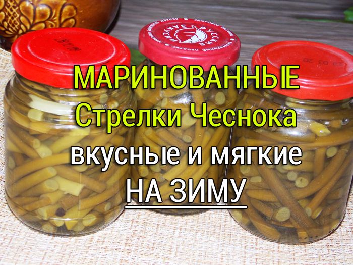 Маринованные стрелки чеснока на зиму